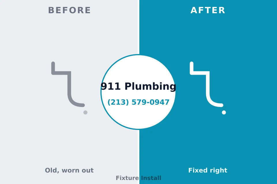 Before and after: plumbing repair Lake Grove, NY